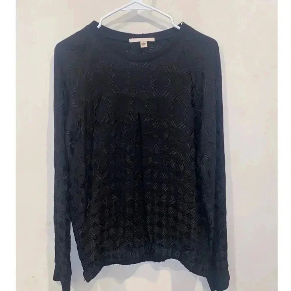 Burning Torch Black Embroidered Blouse - Picture 3 of 4